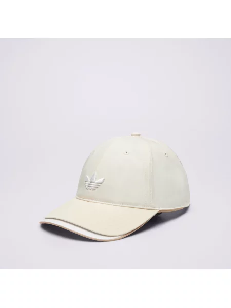 Adidas Originals czapka z daszkiem Adicolor beżowy gładka biała