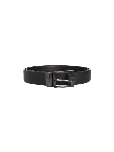 Armani Exchange Pasek czarny brązowy