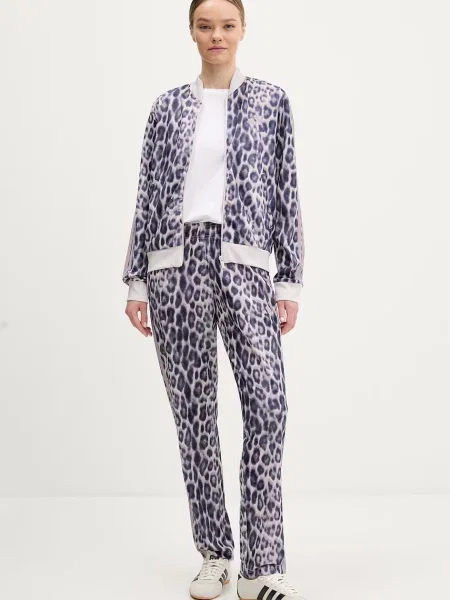 Prugasti sportski komplet Adidas ljubičasta