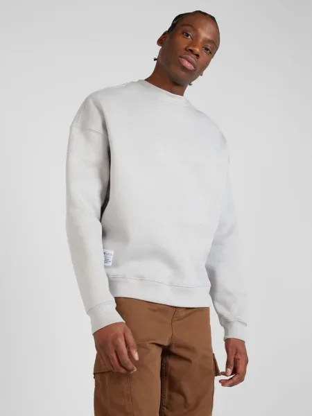 ALPHA INDUSTRIES Mikina svetlosivá / černicová / čierna biela
