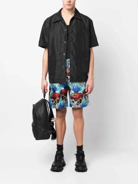 Šilkinės šortai Philipp Plein mėlyna