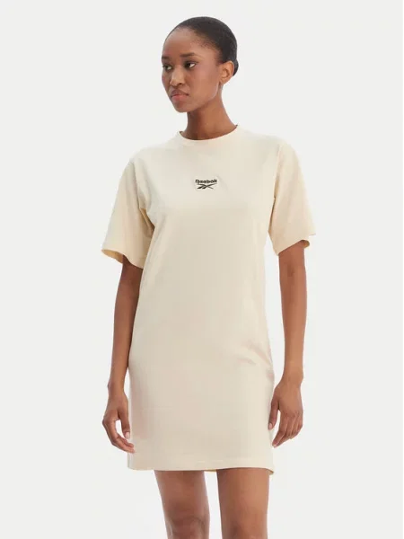 Повседневное платье Reebok бежевое