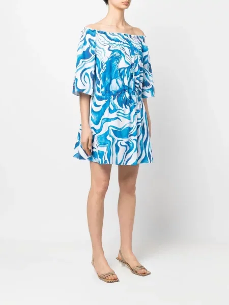Rochie Alberta Ferretti cu imagine albastru