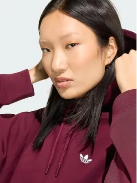 Adidas Jopa Essentials Oversized Fleece Hoodie Bordo rdeča