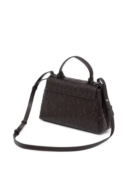 Crossbody táska Armani Exchange autogrammal barna