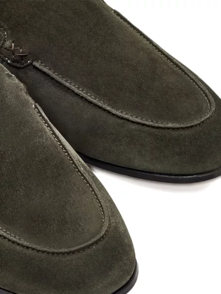 Pantofi loafer Forsa din piele de căprioară verde