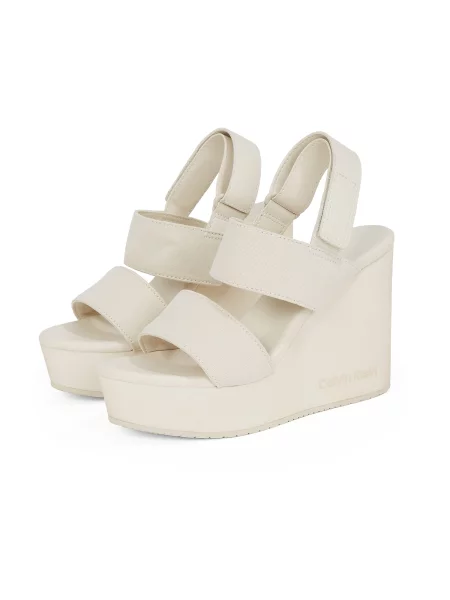 Sandale Calvin Klein Jeans Wedge Sandal Webbing In Siva bež