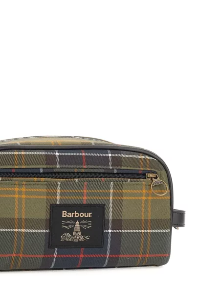 Geantă Barbour în carouri verde
