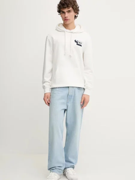 Tommy Jeans Bombažen pulover bela