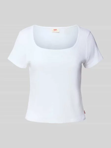 T-shirt o kroju slim fit z mieszanki bawełny Levi's biała