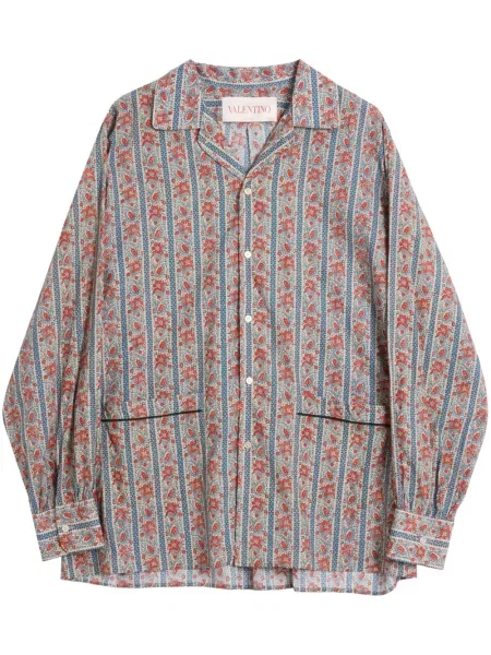 Cămașă Valentino Garavani cu model floral cu imagine gri