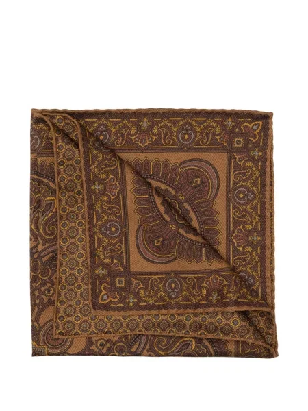 Γραβάτα Elizabetta με σχέδιο paisley καφέ