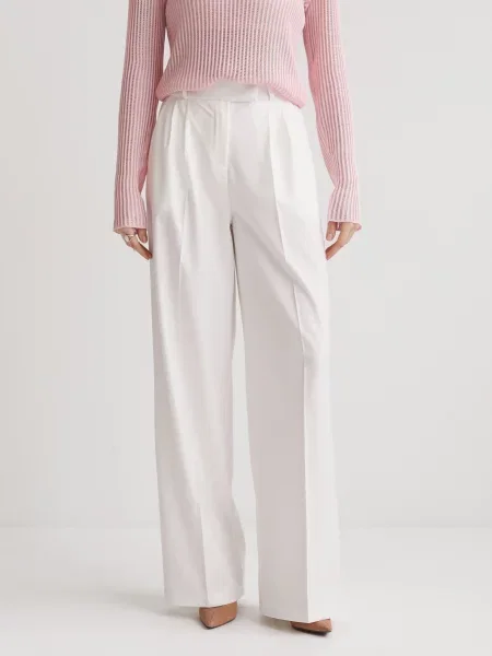Штани палаццо Lilove текстиль/віскоза білий
