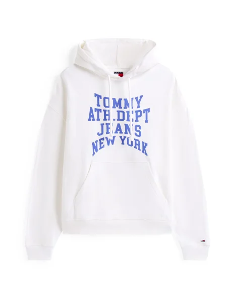 Tommy Jeans hanorac de cu glugă cu imprimeu alb