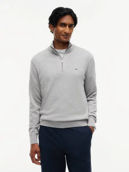 Tommy Hilfiger Pulover cu adaos de cașmir gri