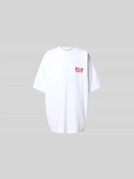 T-shirt o kroju oversized z czystej bawełny Vetements biała