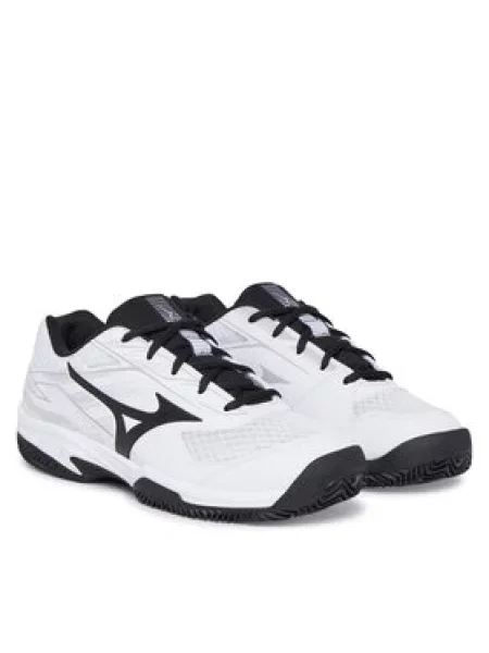 Tenisové boty Mizuno Break Shot 5 CC white/ black/ harbor mist bílé
