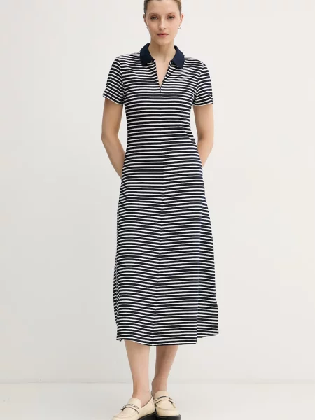 Tommy Hilfiger φόρεμα με lyocell μπλε