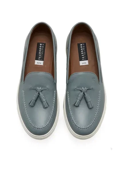 Pantofi loafer Fratelli Rossetti din piele gri