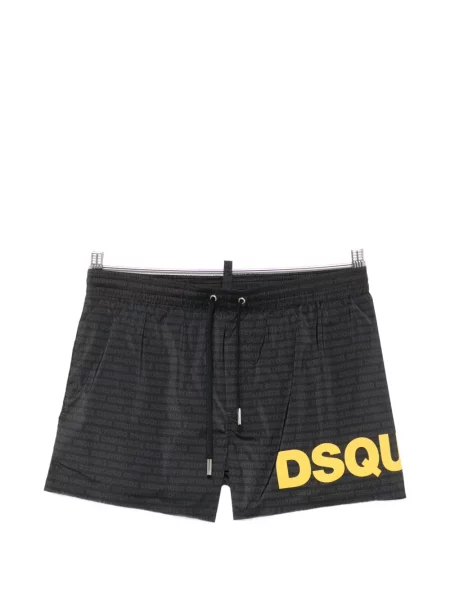 Slip de baie Dsquared2 cu imagine negru