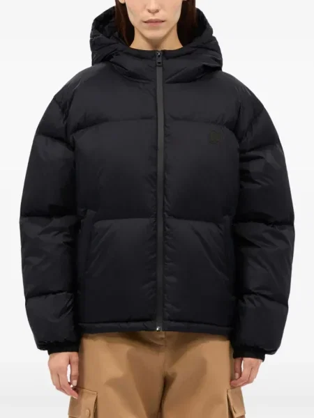 Palton Msgm cu glugă negru