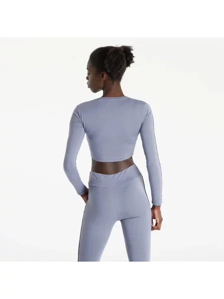 KOSZULKA Z DŁUGIM RĘKAWEM BLUZKA CROP ELLESSE szara