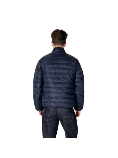 Kompaktowa kurtka puchowa Ea7 Emporio Armani niebieska