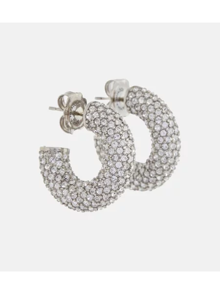 Обеци Amina Muaddi сребристо