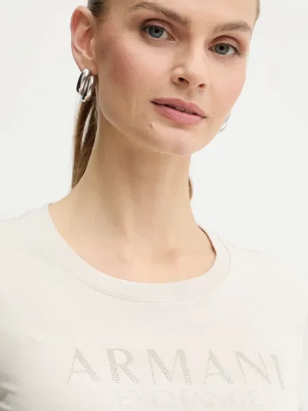 Футболка Armani Exchange бежевая