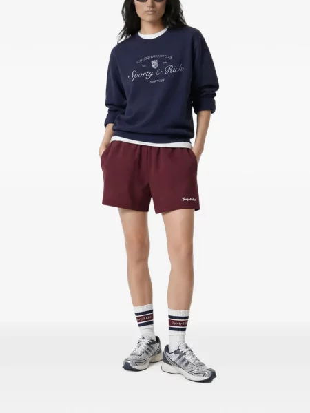 Суитчър Sporty & Rich бродиран синьо
