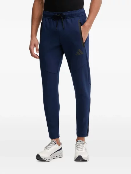 Pantaloni Adidas cu dungi alergare negru