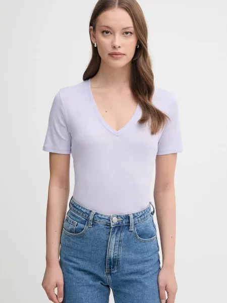 Тениска United Colors of Benetton дамска розово виолетово