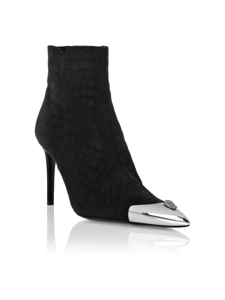 Botki Philipp Plein skórzane czarne