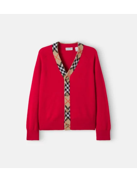 Gyerek kardigán Burberry piros