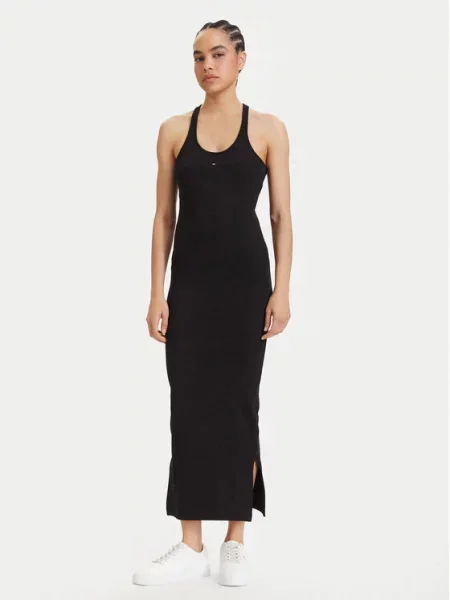 Tommy Jeans Rochie de vară Racerback negru