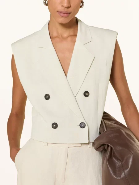 Marc O'Polo Kamizelka dwurzędowa z beżowa