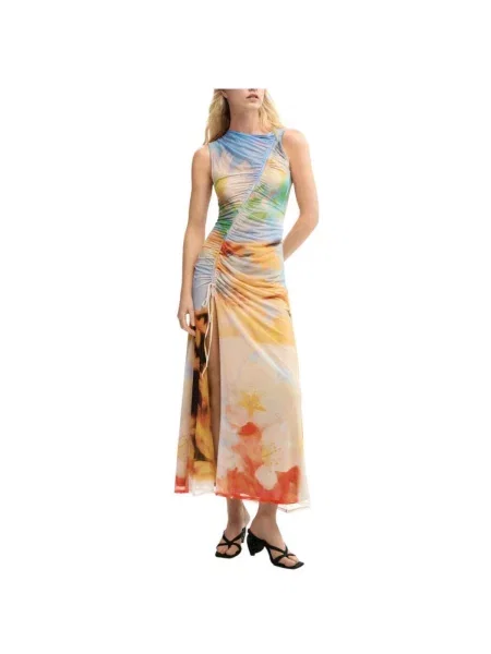 Desigual Šaty mix barev oranžové