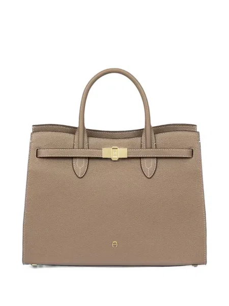Shopper kabelka Aigner hnedá