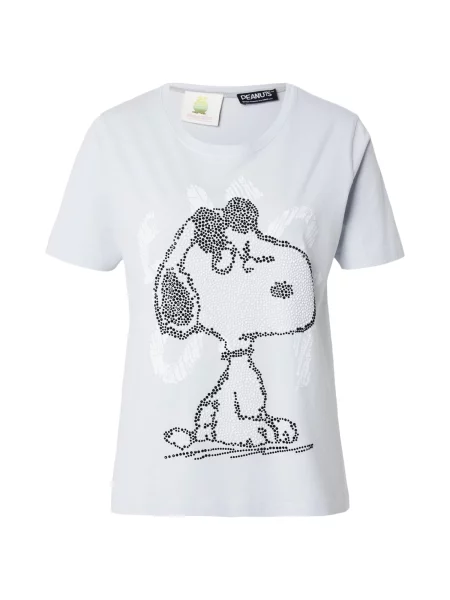 PRINCESS GOES HOLLYWOOD Tricou albastru pastel / negru alb