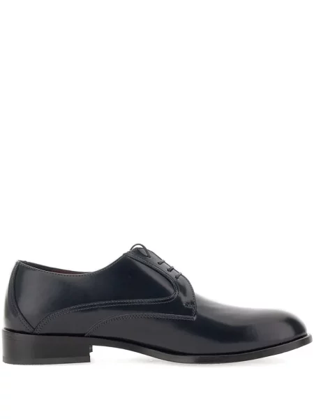 Pantofi derby Duca Heritage cu șireturi din piele albastru