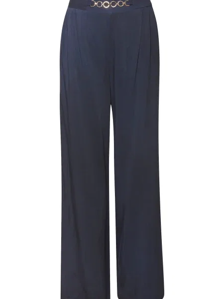 VIVANCE Hlače z naborki mornarska