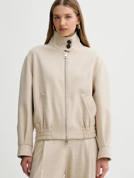 Liviana Conti jachetă de cașmir de tranzitie oversize bej