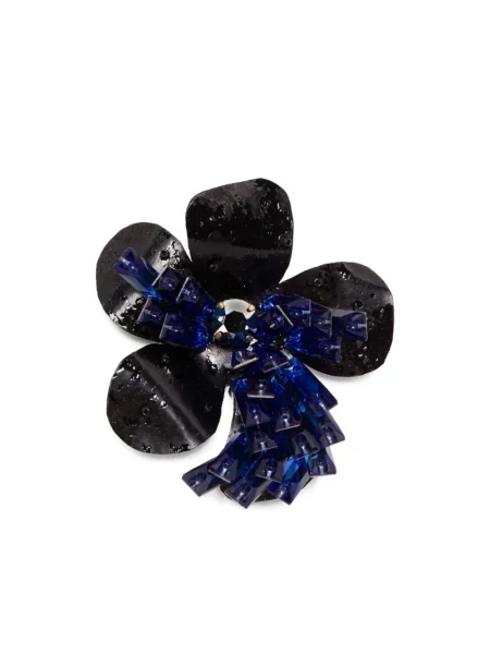Cercei Biyan cu model floral negru