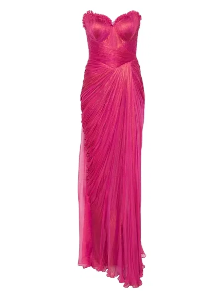 Rochie maxi Iris Serban de costum roz