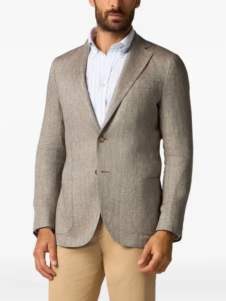 Sacou Brooks Brothers de in cu model herringbone maro