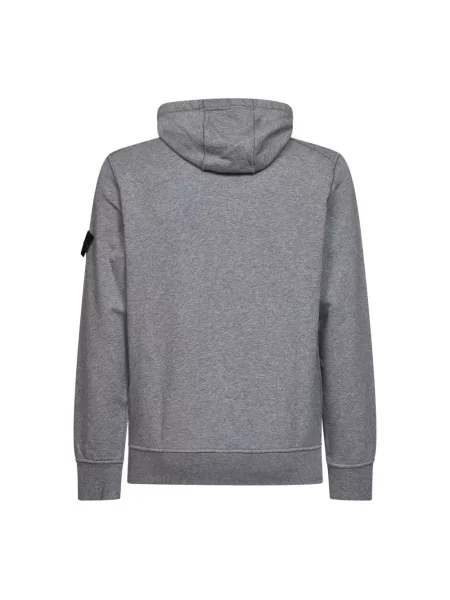 Dzianinowa bluza z kapturem Stone Island z kapturem z kamieniami szara