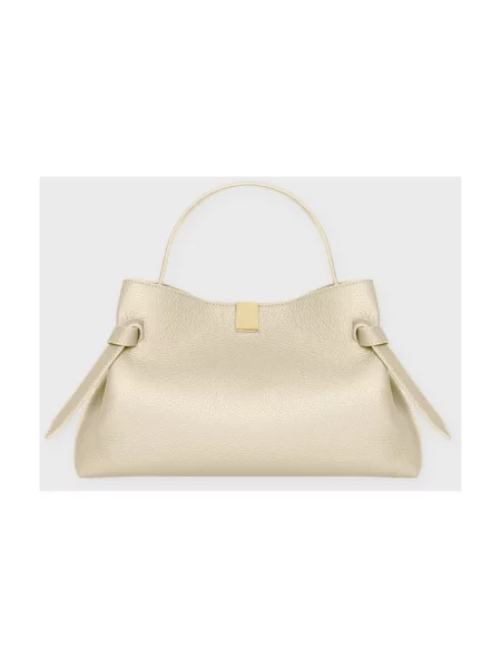 Yuzefi Torebki Kobieta ONE SIZE Skóra Torebka Gyoza Handle Bag beżowy
