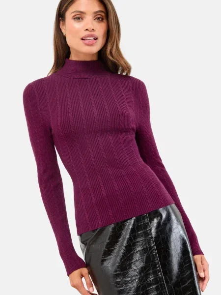 Lipsy Pulover vin roșu