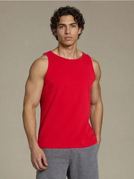 Sinsay koszulka na ramiączkach czerwony