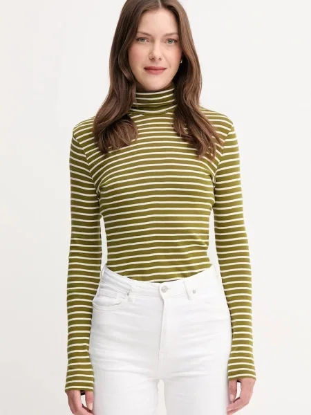 Блуза с дълги ръкави United Colors of Benetton с поло синьо